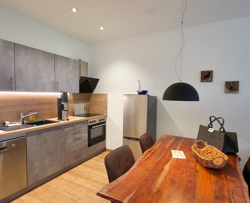 Küche FeWo "Manndl" Die Küche unserer Ferienwohnung "Manndl" im Ferienhaus Wetterstein im wunderschönen Grainau direkt an der Zugspitze